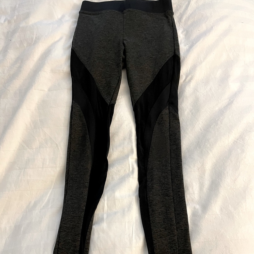 Koral charcoal and black mesh leggings